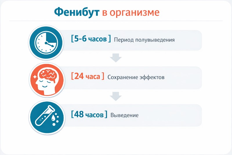 выведение фенибута из организма