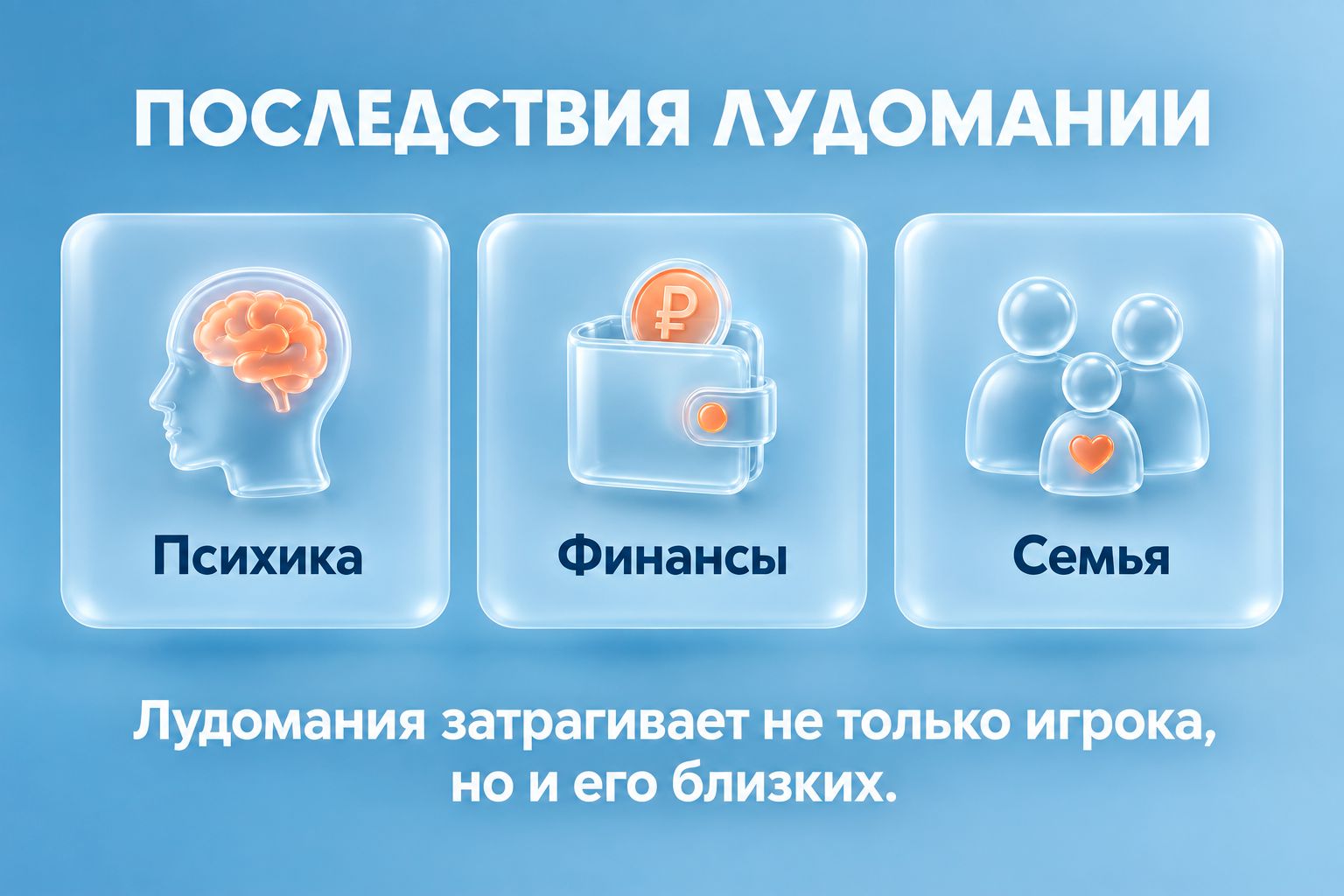 Инфографика объясняет последствия лудомании