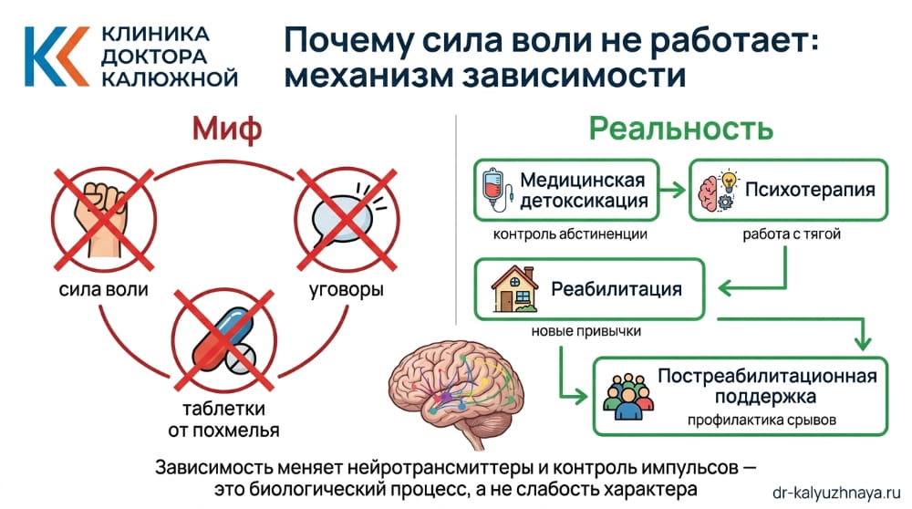 Мифы о силе воли и реальность лечения зависимости Почему сила воли не работает: нейробиологический механизм зависимости